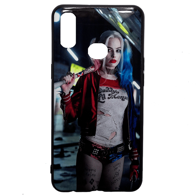 Carcasa Harley Quinn (fondo azul) Galaxy A10s