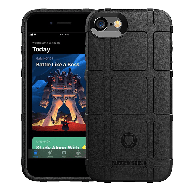 Carcasa Ultra Resistente Rugged Shield Negro iPhone SE 2020