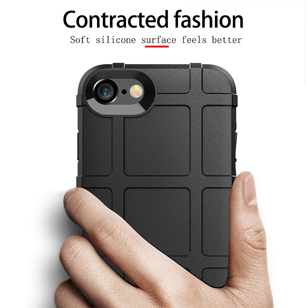 Carcasa Ultra Resistente Rugged Shield Negro iPhone SE 2022/2020 y iPhone 7/8