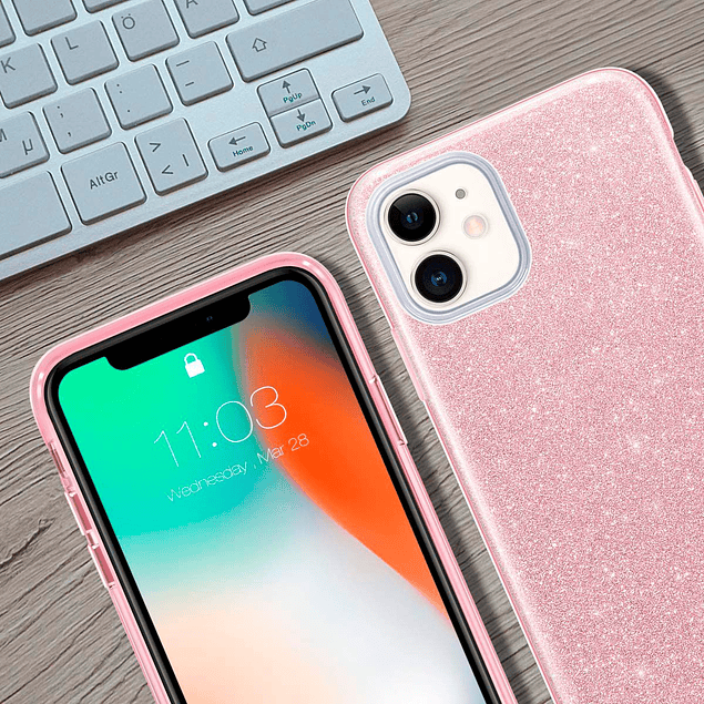 Carcasa Brillante Glitter Violeta Degradado Xiaomi Redmi 9A