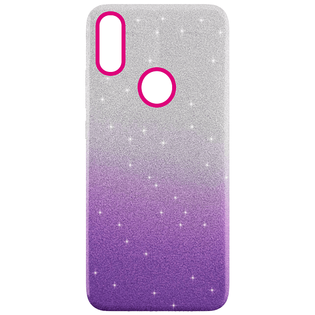Carcasa Brillante Glitter Violeta Degradado Huawei Y7 2019