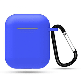 Carcasa Protector Silicona Azul Airpods 1ra y 2da Generación