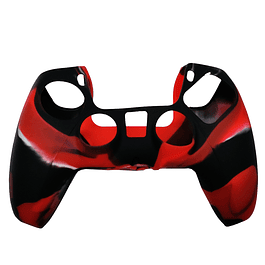 Silicona Protector Rojo Camuflado Control Ps5 Dualsense