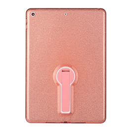 Carcasa Brillante Glitter Rosa iPad 10.2 7ma y 8va Gen Con Soporte