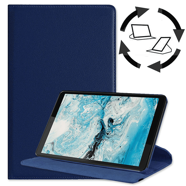 Funda Giratoria 360 Azul Marino Lenovo Tab M8 8