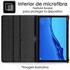 Kit Mica Vidrio + Funda Giratoria Negra Galaxy Tab A7 10.4 T500 T505