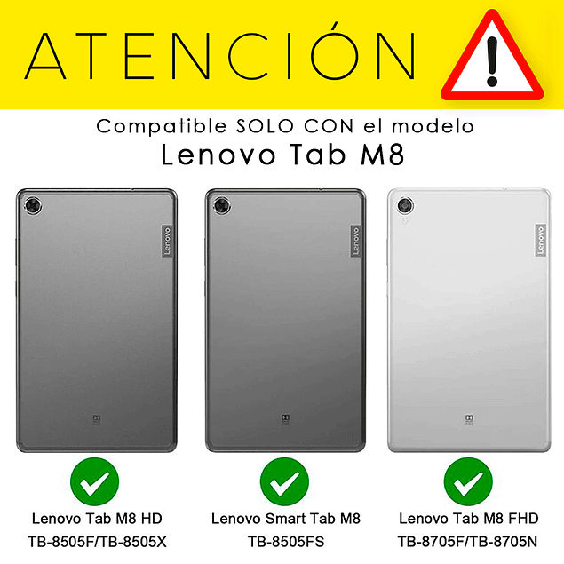 Funda Carcasa Niños Anti Golpes Negro Lenovo Tab M8 8