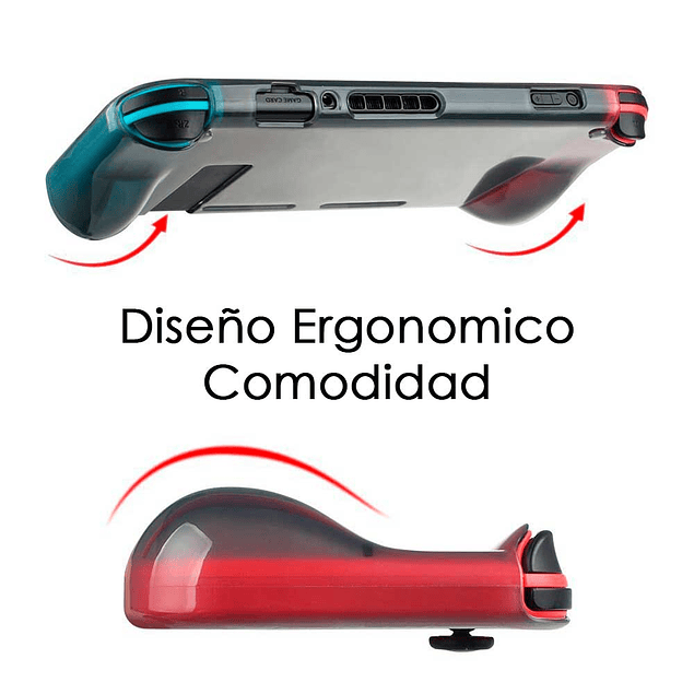 Carcasa Protectora Antigolpe Ergonomica Azul Traslucido Nintendo Switch