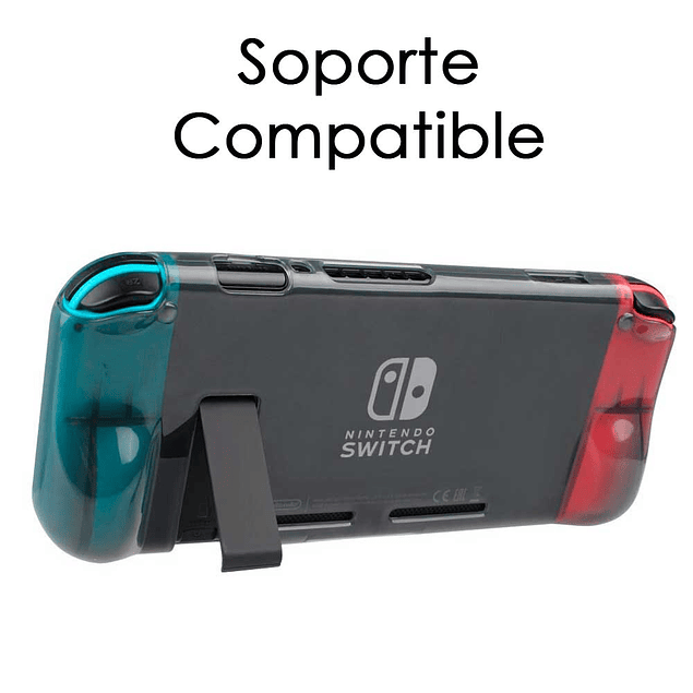 Carcasa Protectora Antigolpe Ergonomica Azul Traslucido Nintendo Switch