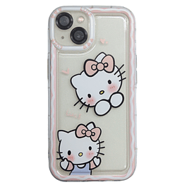 Carcasa Hello Kitty M4 Relieve Flexible Para iPhone 13 & 14