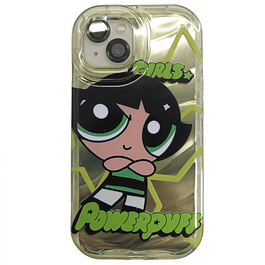 Carcasa Bellota Chicas Super Poderosas + Pop Socket Flexible Para iPhone 13 & 14