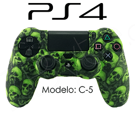 Silicona PS4 Calaveras Verde + Análogos