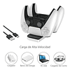 Base Cargador Dual Para Joystick Ps5 Dualsense + Cable Usb