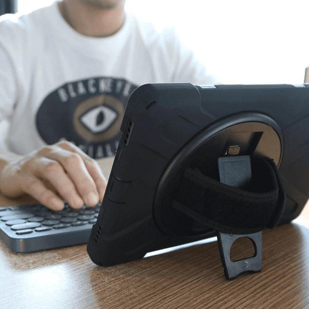 Funda Rugged Resistente con Colgante Negro Galaxy Tab A11 8.7