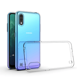 Carcasa Transparente + Mica Vidrio Samsung Galaxy A01 Zbyte