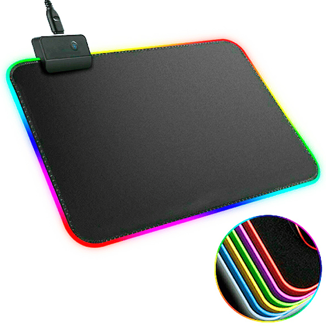 Mouse Pad Gamer Rgb Usb Con Selector De Color Luz Led