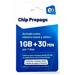 Chip Entel 1 GB + 30 Min