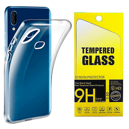 Pack Carcasa Transparente Ultra Thin + Mica Vidrio Samsung Galaxy A10s