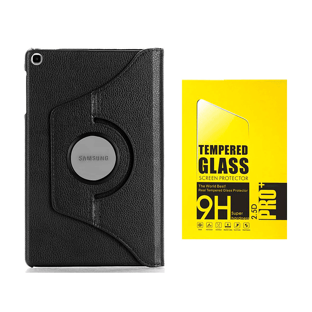 Pack Funda 360 Negro + Vidrio Templado Galaxy Tab A 10.1 2019 T510 T515