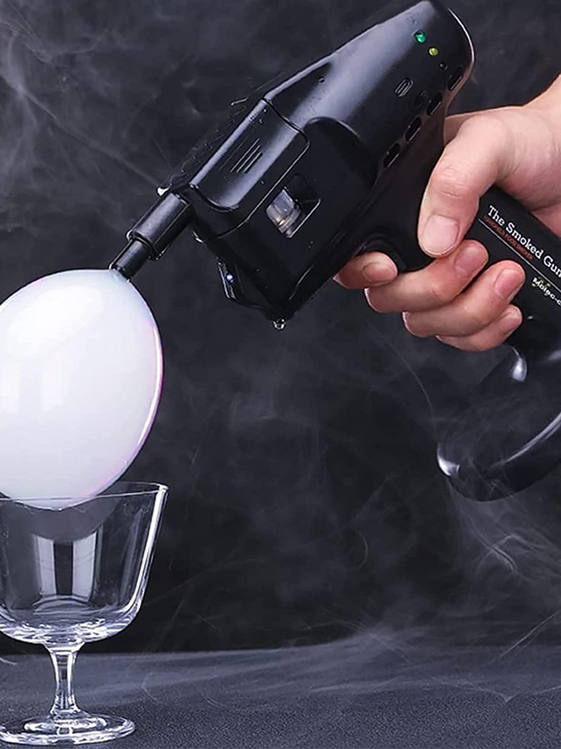 Kit Pistola de Burbujas Ahumada 300ml incluye maleta 3