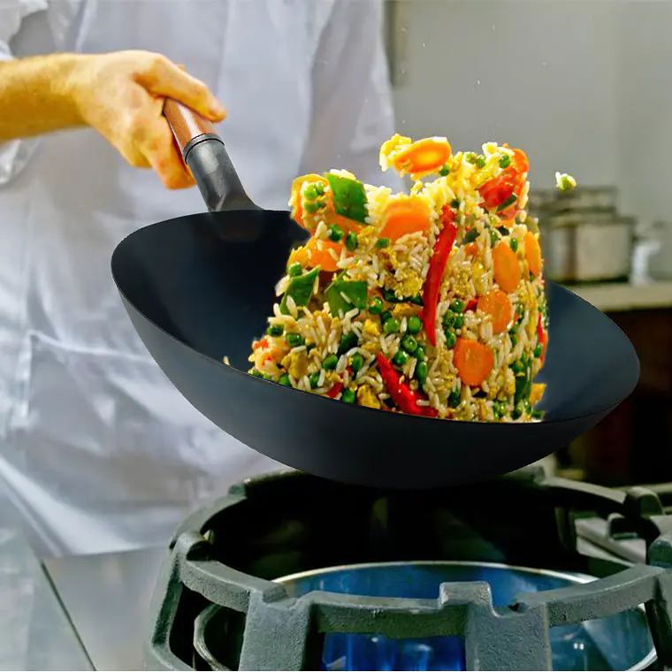 Wok de Hierro 34 CM Pre Sazonado  3
