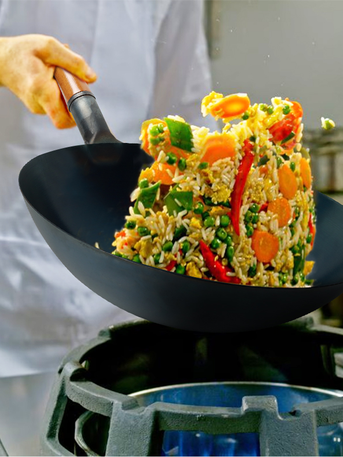 Wok de Hierro 34 CM Pre Sazonado  3