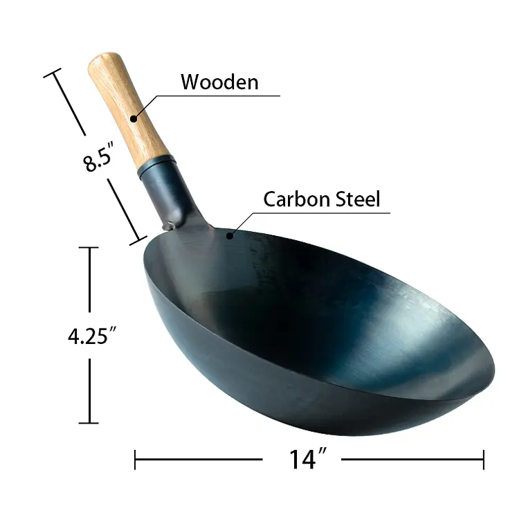 Wok de Hierro 34 CM Pre Sazonado  4