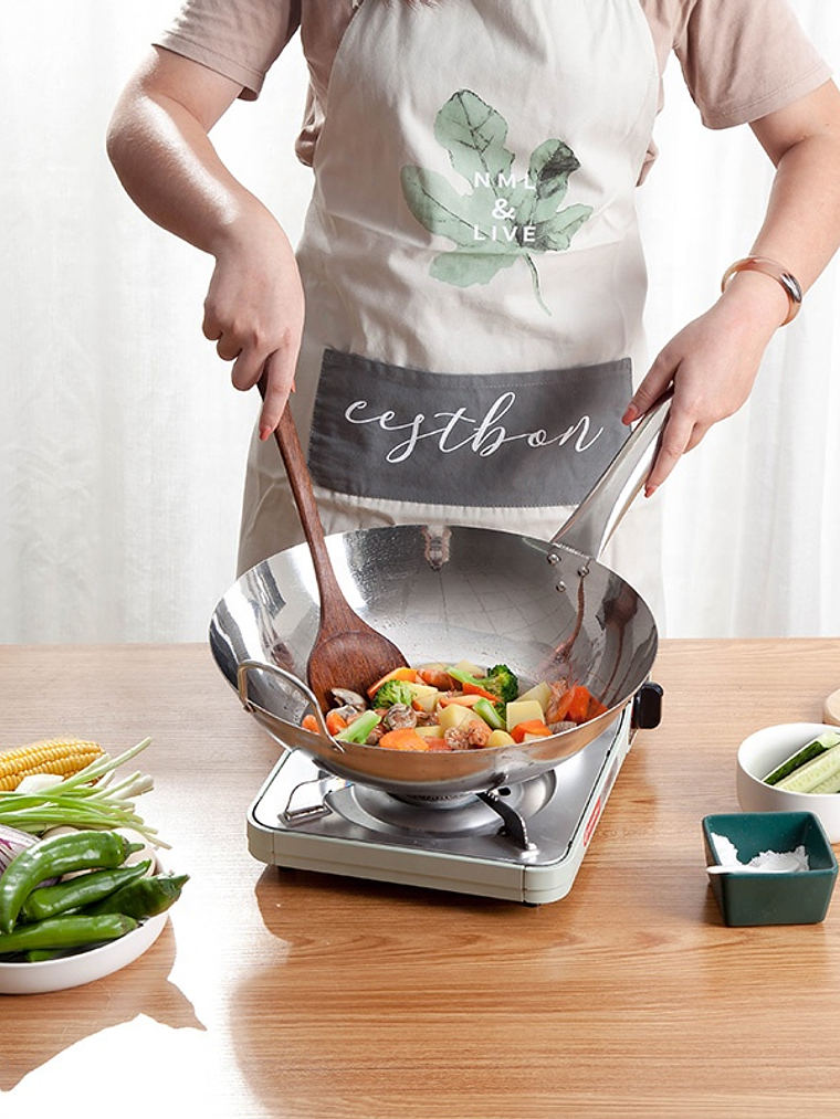 Wok de Acero Inoxidable 38 Cm 2