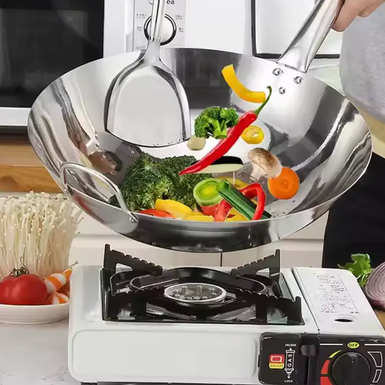 Wok de Acero Inoxidable 38 Cm 5