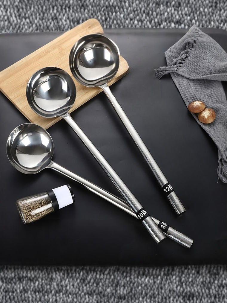 Cucharón Acero 10 Oz Para Salteados Oriental 3