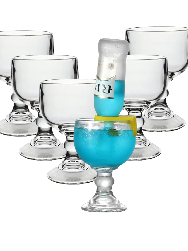 Set de 6 Copones Chabela Margarita de Vidrio Grueso 500 Ml 1