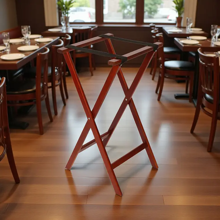 Atril de Madera Plegable para Servicio de Bandejas 75 Cm 3