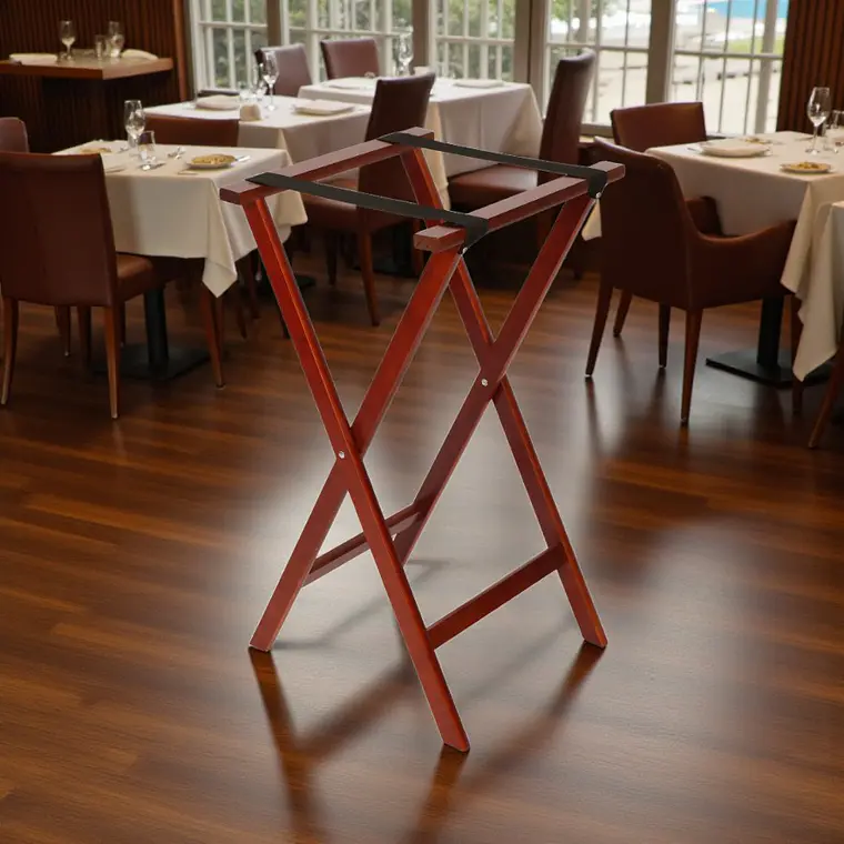 Atril de Madera Plegable para Servicio de Bandejas 75 Cm 4