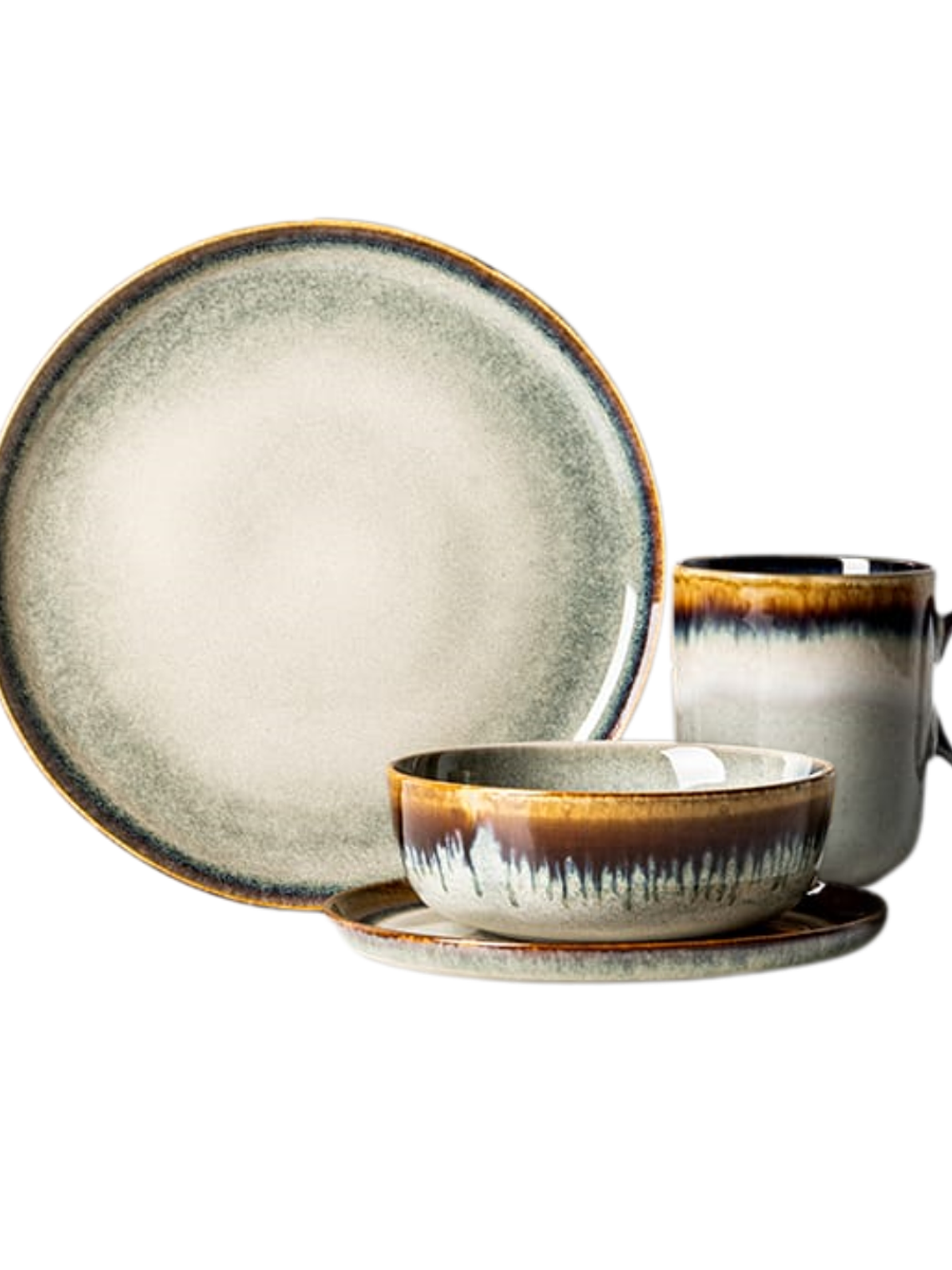 Juego de Vajilla de Gres Nórdico de 16 Piezas 1
