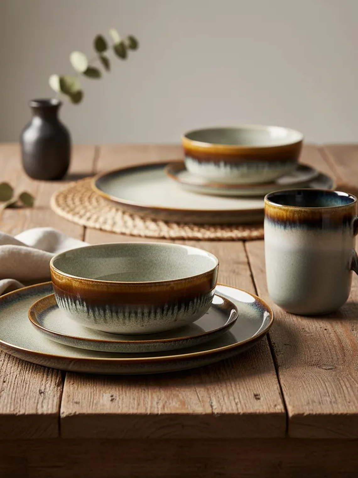 Juego de Vajilla de Gres Nórdico de 16 Piezas 3