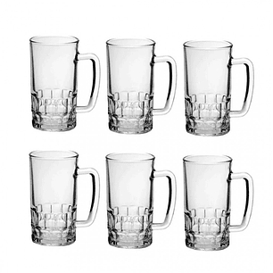 Set 6 Vasos Cervecero Irlanda 330ml - Vidrio Premium