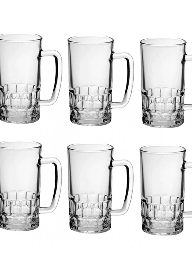 Set 6 Vasos Cervecero Irlanda 330ml - Vidrio Premium 1