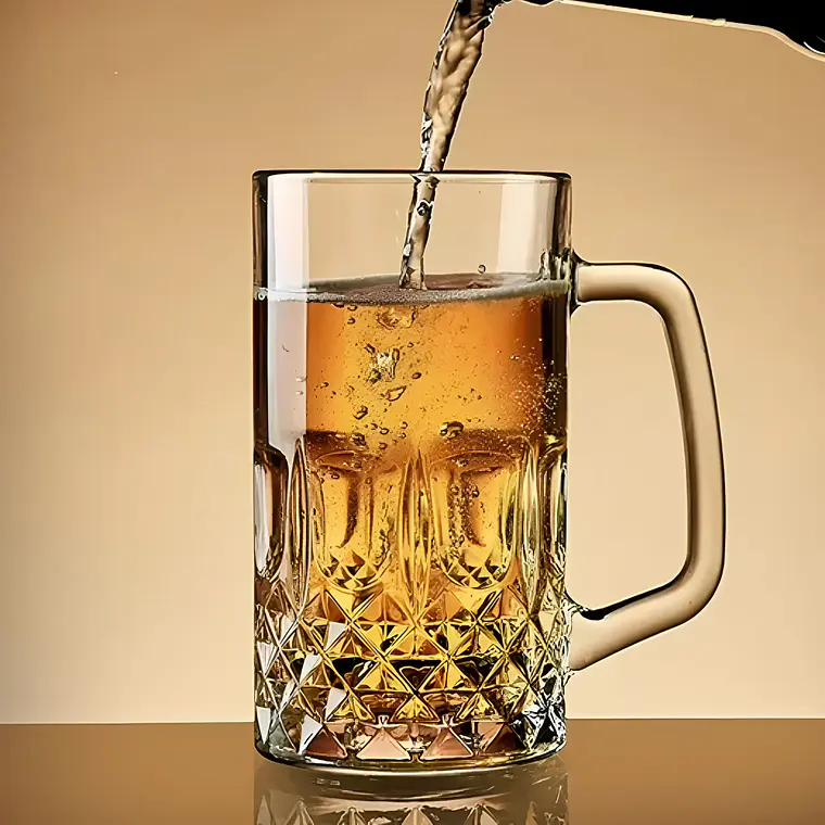 Set 6 Vasos Choperos 500ml Vidrio Labrado Premium 2