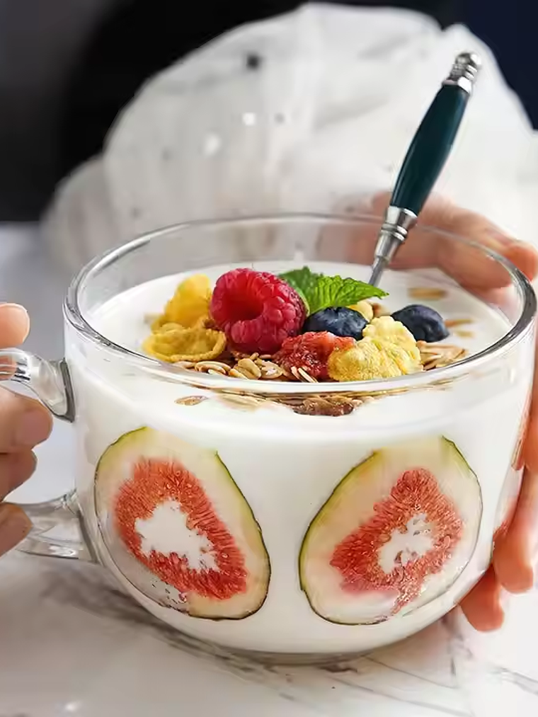 Set 2 Taza Vidrio Transparente 450 ml 2