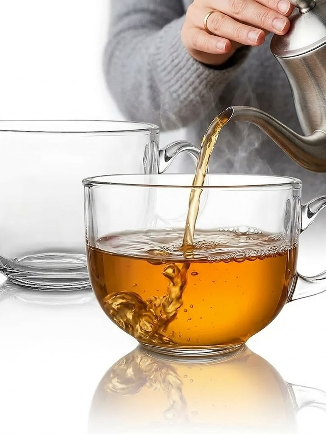 Set 2 Taza Vidrio Transparente 450 ml 3