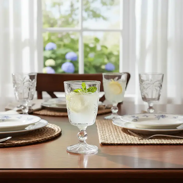 Set De 6 Copas De Vidrio Lyor Palm Elegantes 2