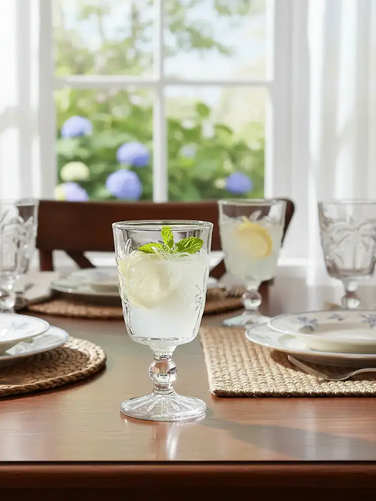 Set De 6 Copas De Vidrio Lyor Palm Elegantes 2