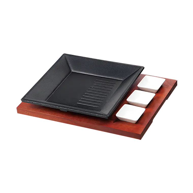 Plato De Hierro Fundido  Cuadrado 27x27x2 Cm 1