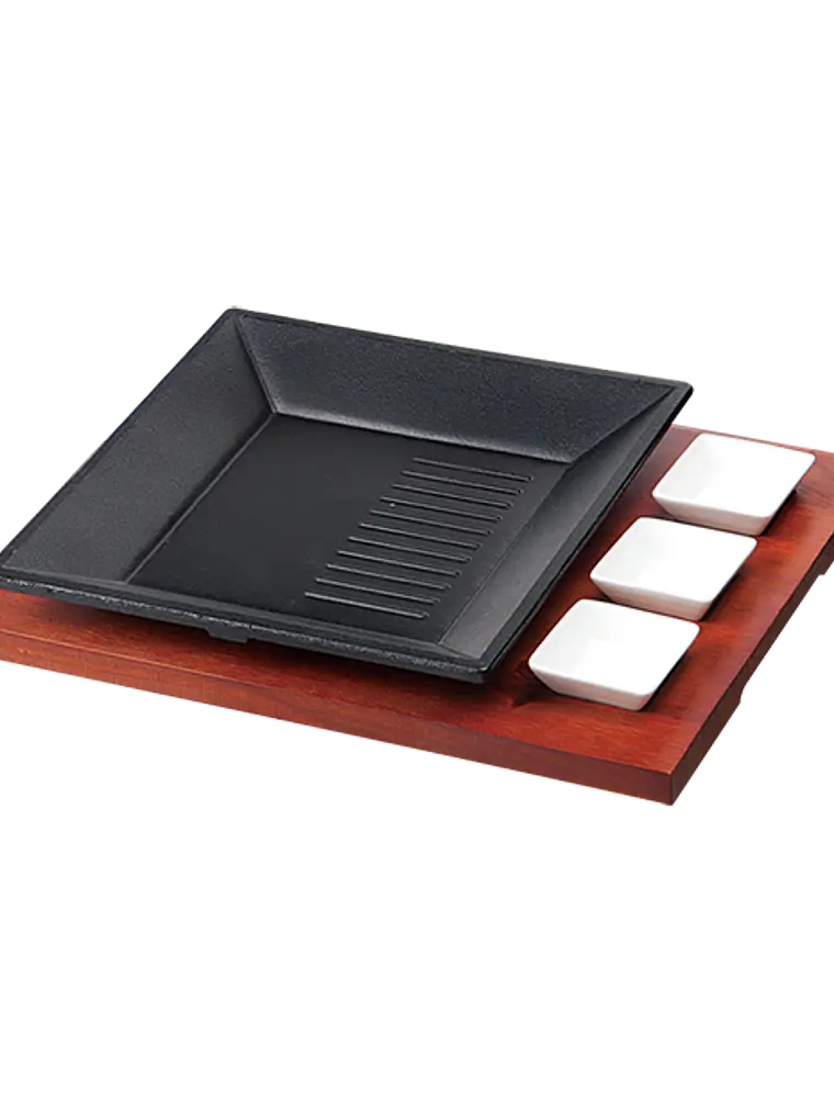 Plato De Hierro Fundido  Cuadrado 27x27x2 Cm 1