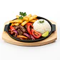 Plato de Hierro Fundido Redondo Grillado 24 cm con Base de Madera - Miniatura 2