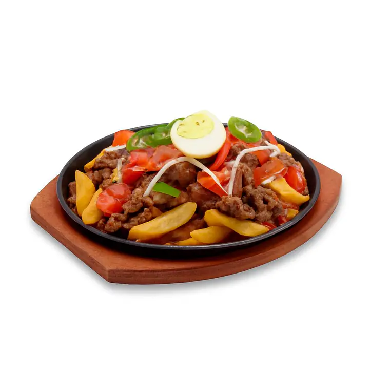 Plato hierro fundido Redondo 23 Cm Con Base Madera 3
