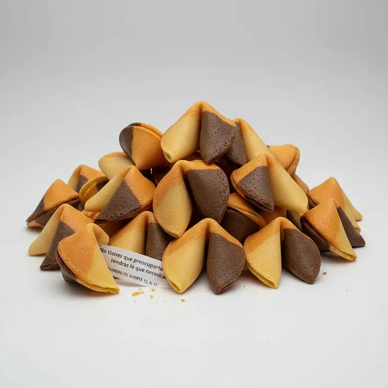 Pack  350 Galletas de la Fortuna Trisabor Con Mensajes en Español 3