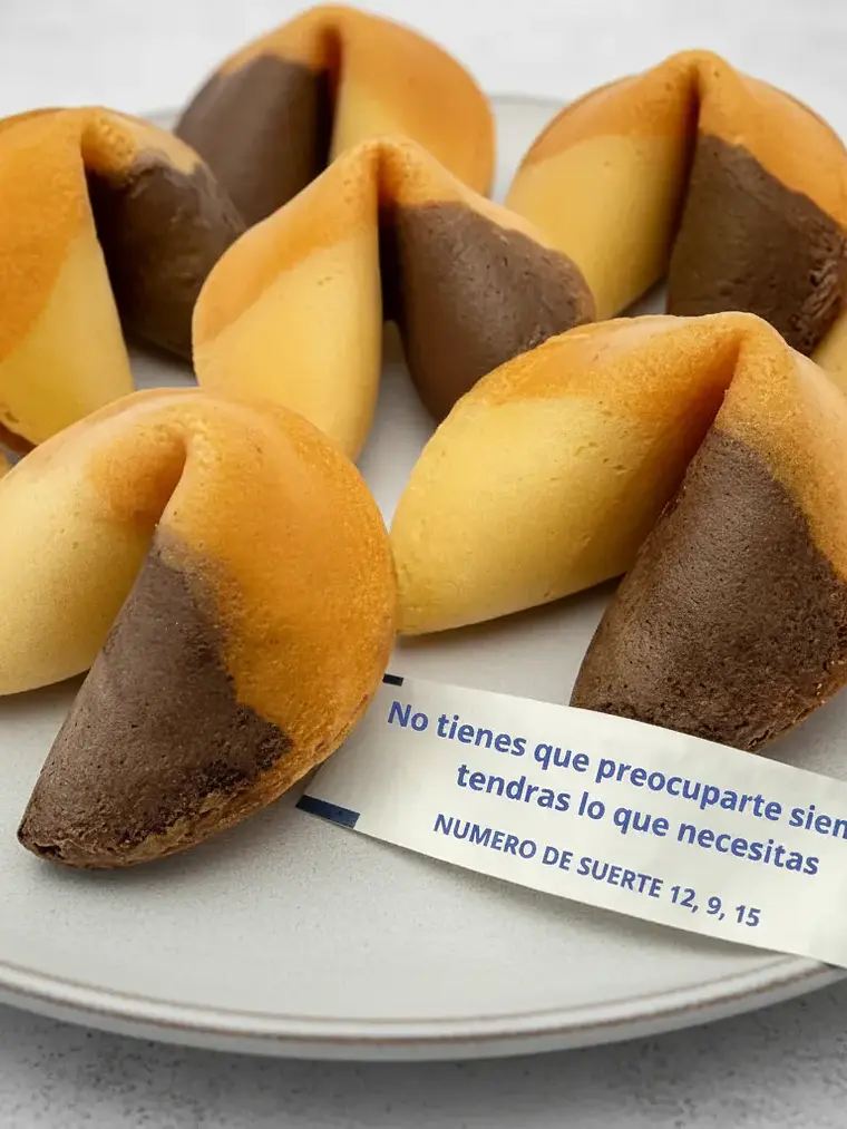 Pack  350 Galletas de la Fortuna Trisabor Con Mensajes en Español 4