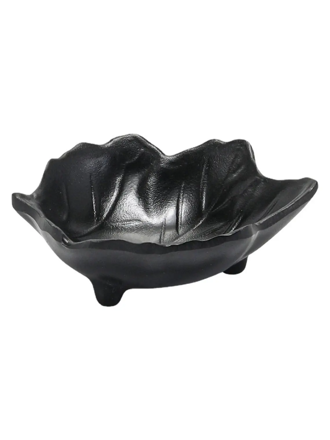 Pocillo Hoja Melamina Negra 2 oz 1