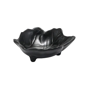 Pocillo Hoja Melamina Negra 2 oz